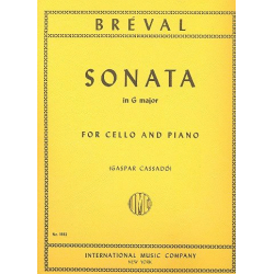 Sonata G major : for cello and piano - Jean Baptiste Breval