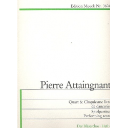 Quart et cinquiesme livre de danceries 1550 zu 4 stimmen - Pierre Attaingnant