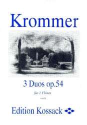 3 Duos op.54 : für 2 Flöten - Franz Krommer