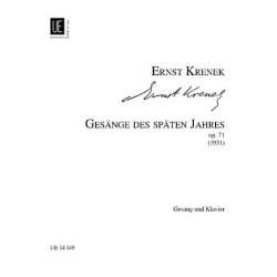 Gesänge des späten Jahres -Ernst Krenek