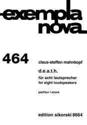 d.e.a.t.h. (mit Demo-CD) - für 8 Lautsprecher - Claus-Steffen Mahnkopf
