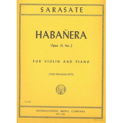 Habanera op.21,2 : for violin and - Pablo de Sarasate