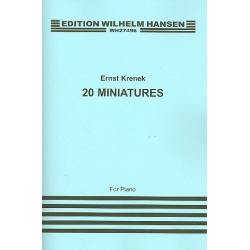 20 Miniaturen : für Klavier (1954) -Ernst Krenek