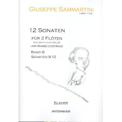 12 Sonaten Bd.3 (Nr.9-12) : für -Giuseppe Sammartini