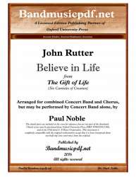 Believe in Life - from The Gift of Life - John Rutter / Arr. Paul Noble
