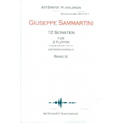 12 Sonaten Band 3 (Nr.9-12) (+CD) - - Giuseppe Sammartini