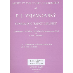 Sonate C-Dur : für 2 Trompeten, 2 Violinen, - Pavel Josef Vejvanovsky