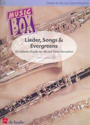 Lieder, Songs und Evergreens - 28 einfache Duette für Alt- und Tenorsaxophon - Menno Haantjes