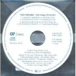 Schindler, Peter : Schindler: Drei Songs für Kinder (+CD) - Peter Schindler