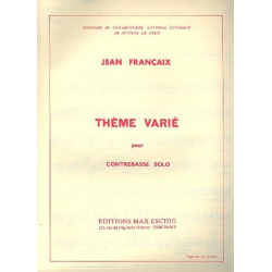 Theme varié : pour contrebasse solo - Jean Francaix