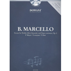Sonate F-Dur op.2  für Altblockflöte und Bc (+CD) : - Benedetto Marcello