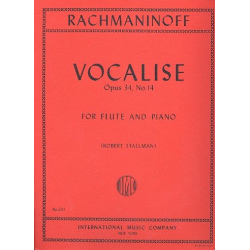 Vocalise op.34,14 : for flute and piano - Sergei Rachmaninov (Rachmaninoff)