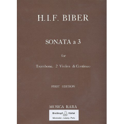 Sonata à 3 : für Posaune, 2 Violinen - Heinrich Ignaz Franz von Biber
