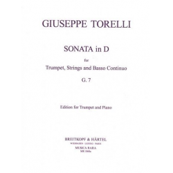 Sonate d-Dur . für Trompete, Streicher - Giuseppe Torelli