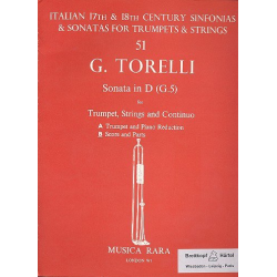 Sonata D-Dur G5 : für Trompete, - Giuseppe Torelli
