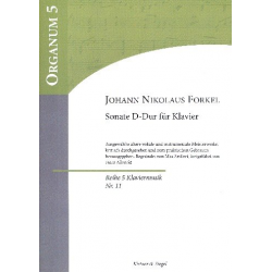 Sonate D-Dur : für Klavier - Johnann Nikolaus Forkel