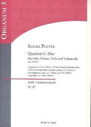 Quartett C-Dur op.20,3 : für Flöte, Violine, Viola und Violoncello Partitur und Stimmen - Ignaz Joseph Pleyel
