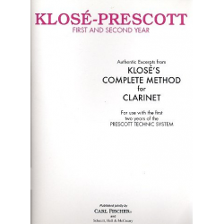 First and second Year : for clarinet - Hyacinte Eleonore Klosé