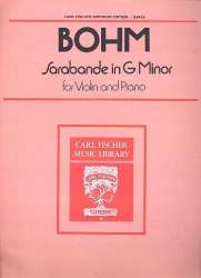Sarabande g minor : for violin and - Carl Bohm
