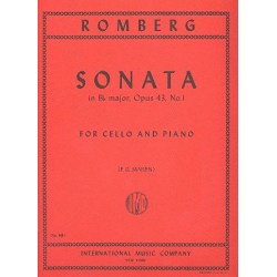 Sonata B flat major op.43,1 : - Bernhard Romberg
