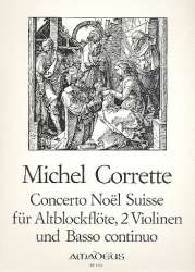 Concerto Noel Suisse - für Altblockflöte, - Michel Corrette