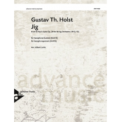 Jig op.29,2 - for 5 saxophones (SAATBar) - Gustav Holst / Arr. Albert Loritz