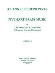 FIVE PART BRASS MUSIC COMPLETE - Johann Christoph Pezel
