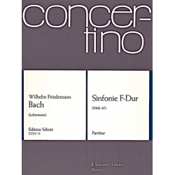 SINFONIE F-DUR : FUER STREICHORCHE- - Wilhelm Friedemann Bach