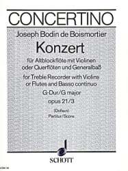 KONZERT G-DUR OP.21,3 : FUER - Joseph Bodin de Boismortier