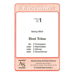 Drei Trios (3 Blechbläser) -Georg Stich