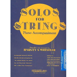 Solos For Strings - Piano Accompaniment - Harvey S. Whistler