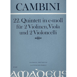 Quintett e-Moll Nr.22 - für 2 Violinen, - Giuseppe Maria Gioaccino Cambini