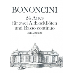 24 Aires - für 2 Altblockflöten und Bc - Giovanni Bononcini