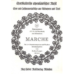 Marche - für 3-4 Naturtrompeten - Anonymus