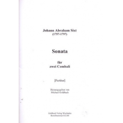 Sonate : für 2 Cembali - Johann A. Sixt