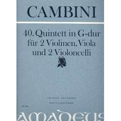 Quintett G-Dur Nr.40 - für 2 Violinen, - Giuseppe Maria Gioaccino Cambini