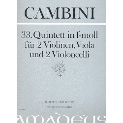Quintett f-Moll Nr.33 - für 2 Violinen, - Giuseppe Maria Gioaccino Cambini