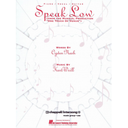 Speak low : Einzelausgabe - Kurt Weill