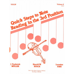 Quick Steps to Note Reading vol.4 : Violin - Harold W. Rusch