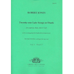 21 lute-songs or duets vol.1 (no.1-7) - Robert *1945 Jones