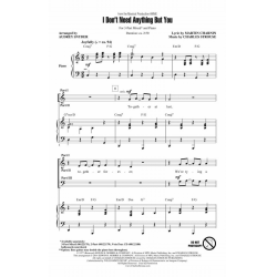 I Don't Need Anything But You - Charles Strouse / Arr. Audrey Snyder