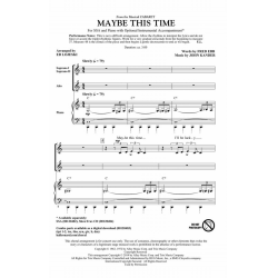 Maybe This Time - from Cabaret ShowTrax CD - Fred Ebb / Arr. Ed Lojeski