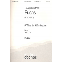 6 Trios Band 1 (Nr.1-3) für 3 Klarinetten - Georg Friedrich Fuchs