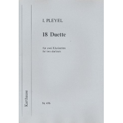 18 Duette für 2 Klarinetten - Ignaz Joseph Pleyel