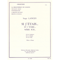 Si j'etais : pour flûte et piano -Serge Lancen