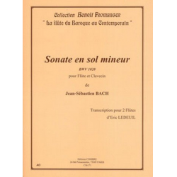 Sonate en sol mineur BWV1020 pour flûte et clavecin - Johann Sebastian Bach