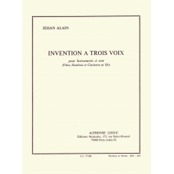 INVENTION A 3 VOIX : POUR FLUTE, - Jehan Alain
