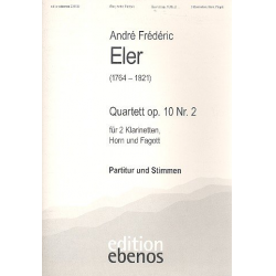 Quartett op.10,2 für 2 Klarinetten, - André Fréderic Eler