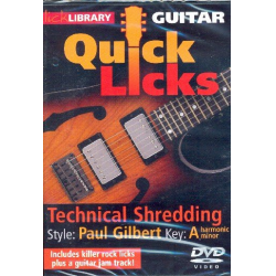Quick Licks - Technical Shredding - Style of Paul Gilbert - A harmonic Minor : - Andy James