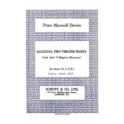 Alleluia pro virgine Maria : - Sir Peter Maxwell Davies